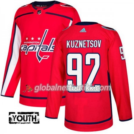 Washington Capitals Hockeydrakt Evgeny Kuznetsov 92 2017-2018 Rød Adidas Authentic - Barn